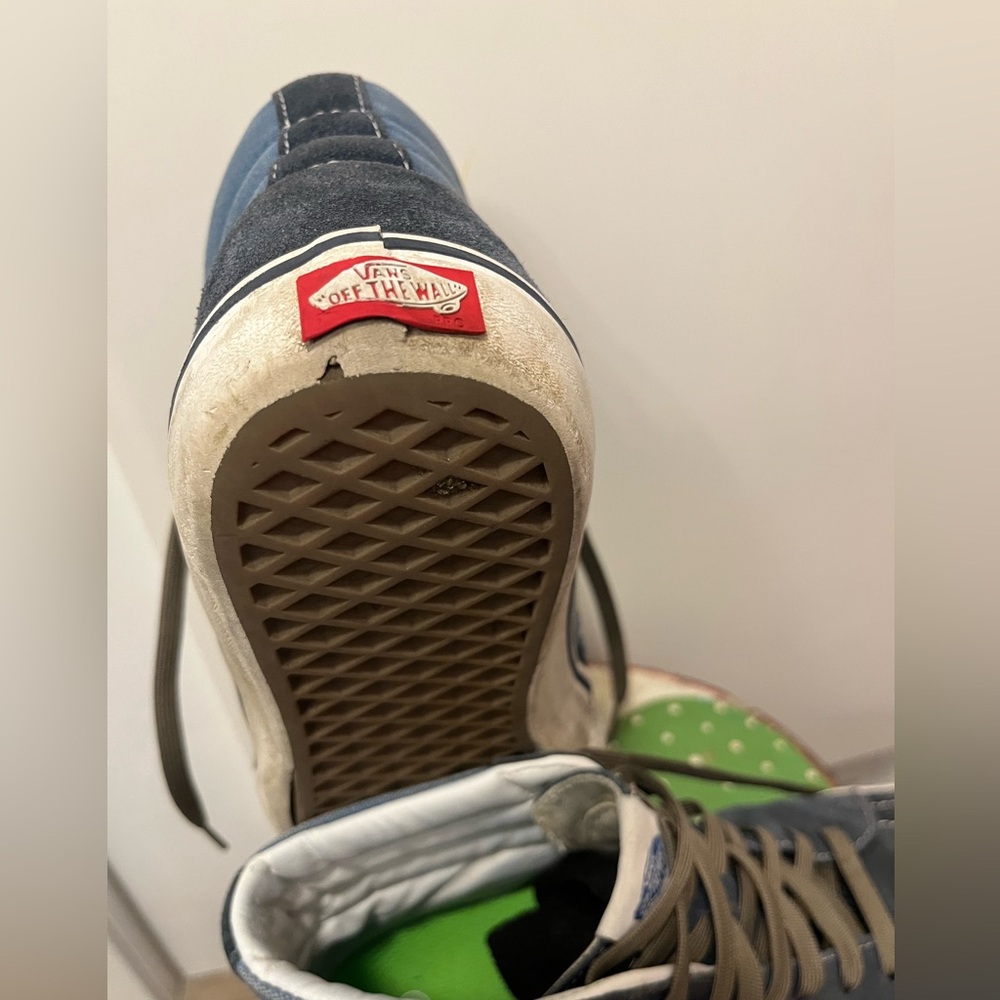 Vans Sk8-Hi Pro Blue & White core classic High Tops skateboard Pop Cush insoles - Picture 9 of 13